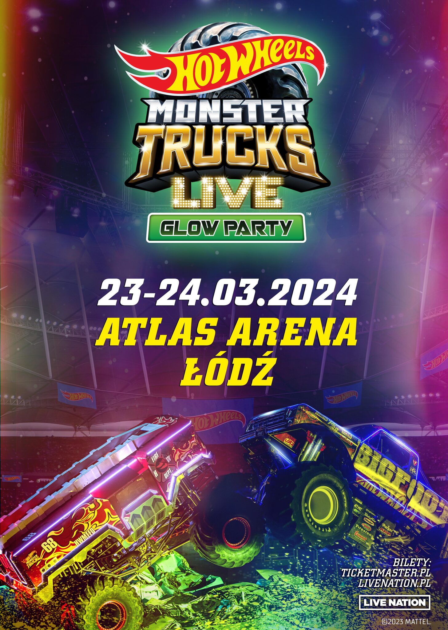 Hot Wheels Monster Trucks Live Glow Party