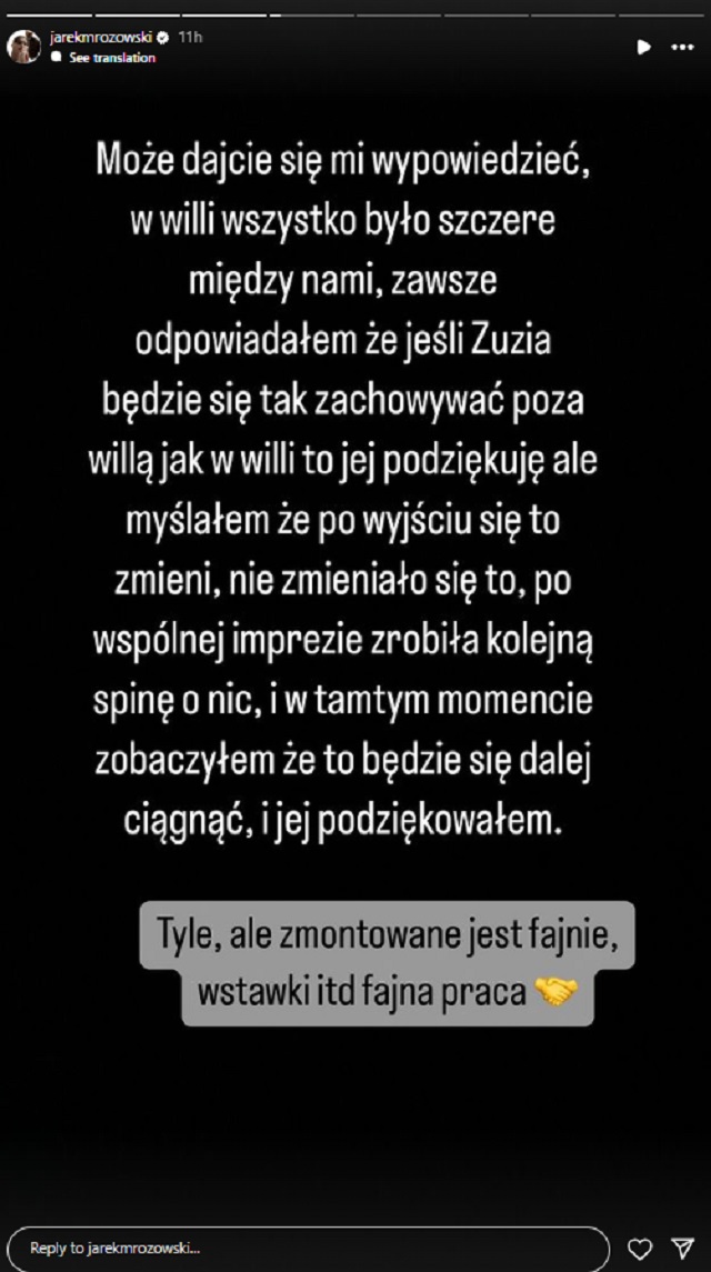 Jarek z Love Island Instagram