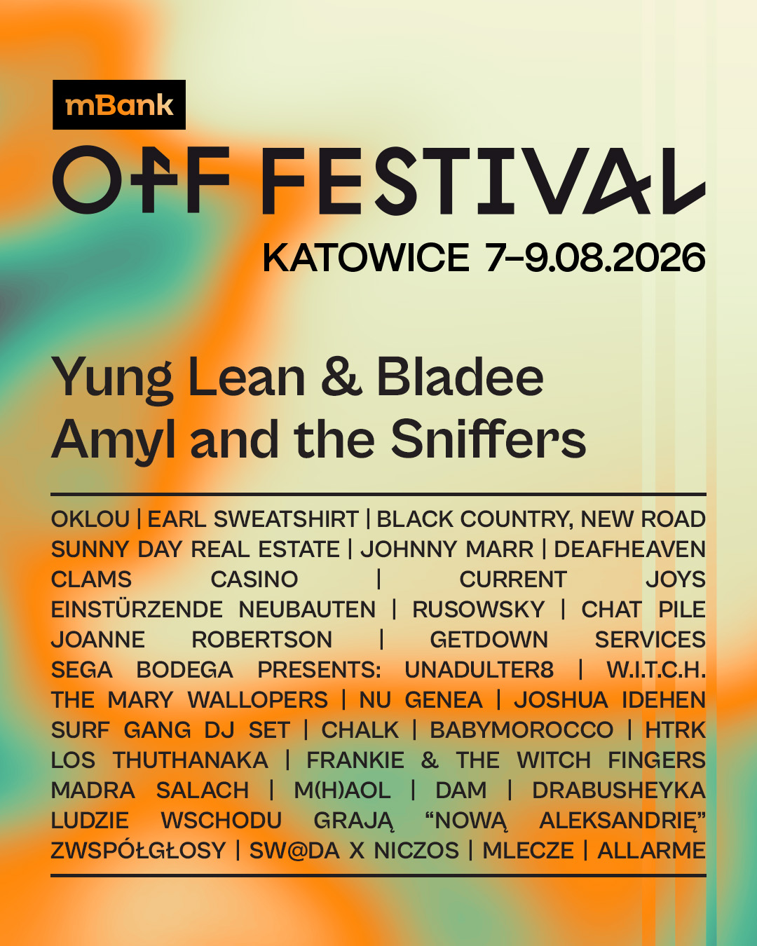 OFF FESTIVAL 2026 LINE UP